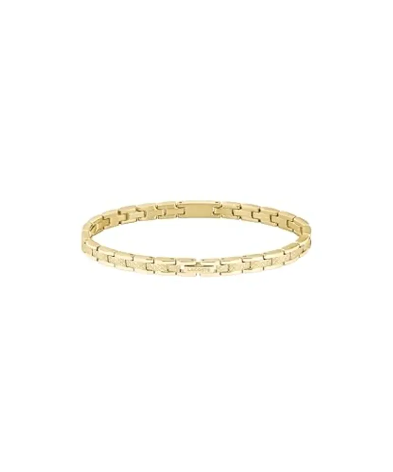 Lacoste Bracciale a Maglie da Donna Collezione METROPOLE in Oro Giallo con Petit Piqué Inciso - 2040465 miniatura 3