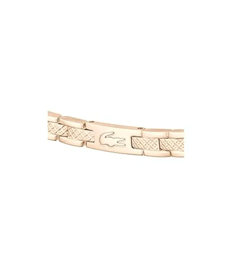 Lacoste Bracciale a Maglie da Donna Collezione METROPOLE in Oro Rosa con Petit Piqué Inciso - 2040467 miniatura 2