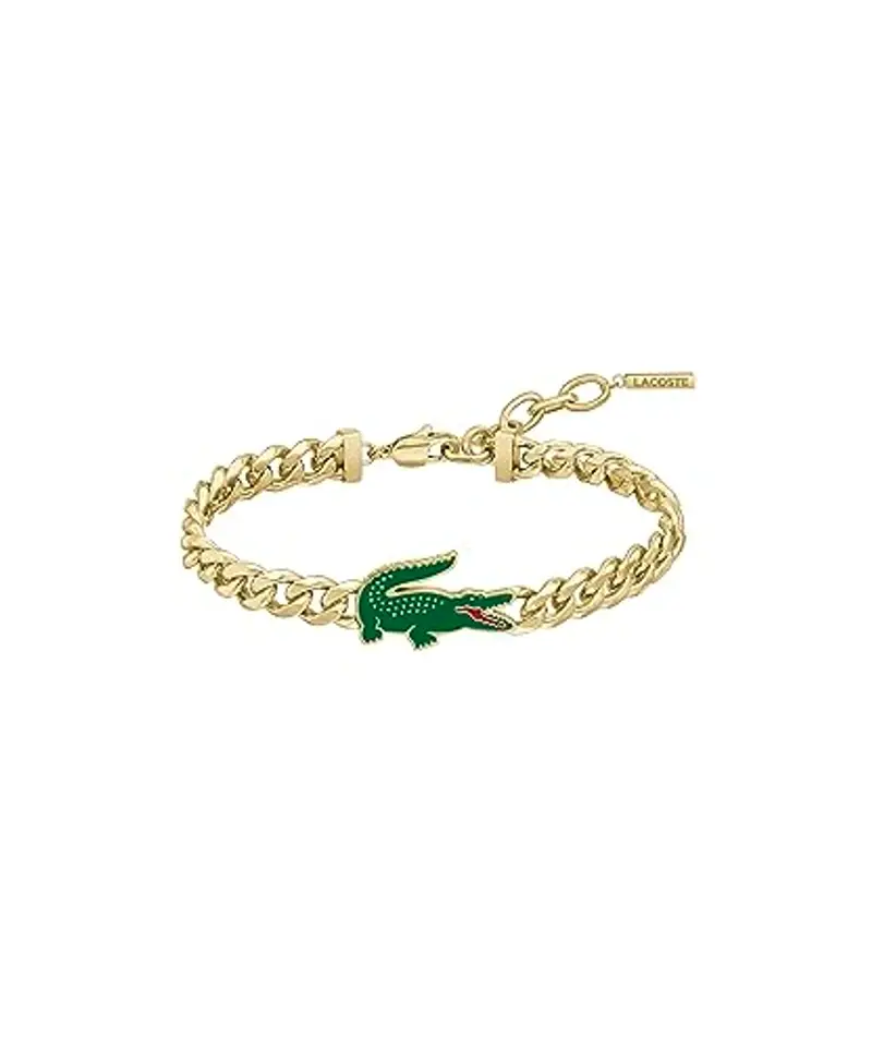 Lacoste Braccialetto a catena da uomo Collezione ARTHOR in Acciaio Inossidabile, Oro Gold