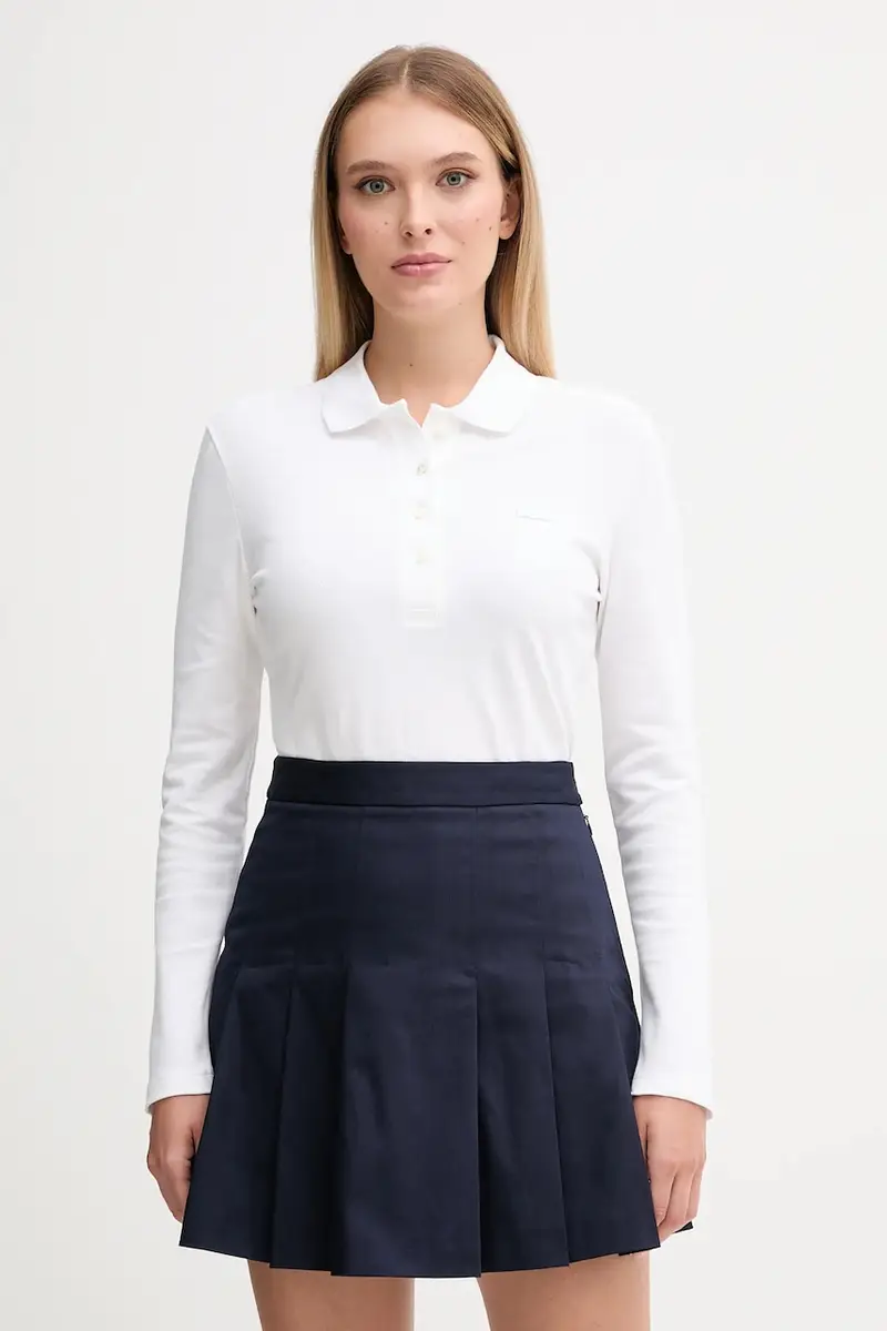 camicia a maniche lunghe donna colore nero PF5464 Bianco