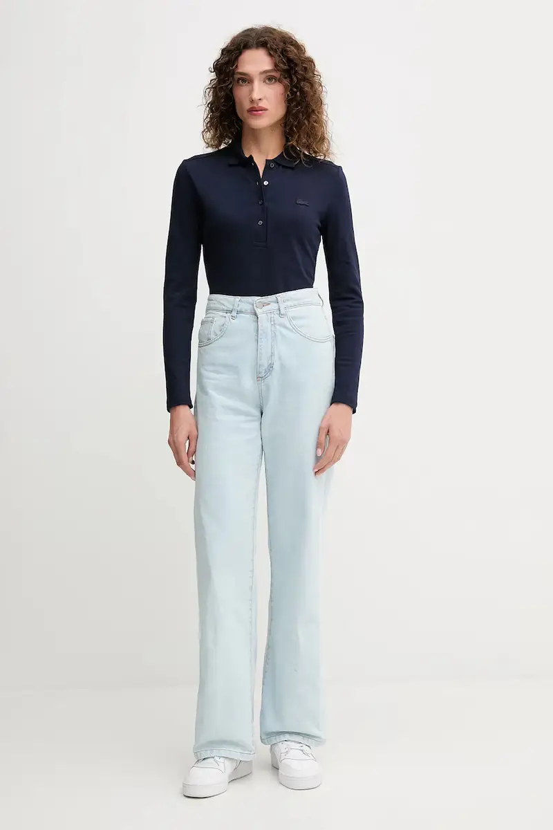 camicia a maniche lunghe donna colore nero PF5464 Blu navy miniatura 2