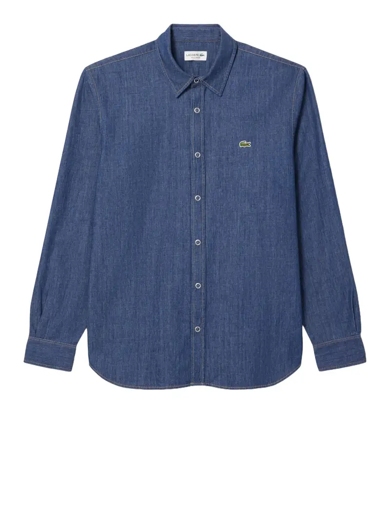 camicia casual lacoste da uomo - denim