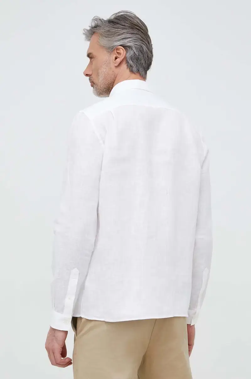 camicia di lino Bianco miniatura 3