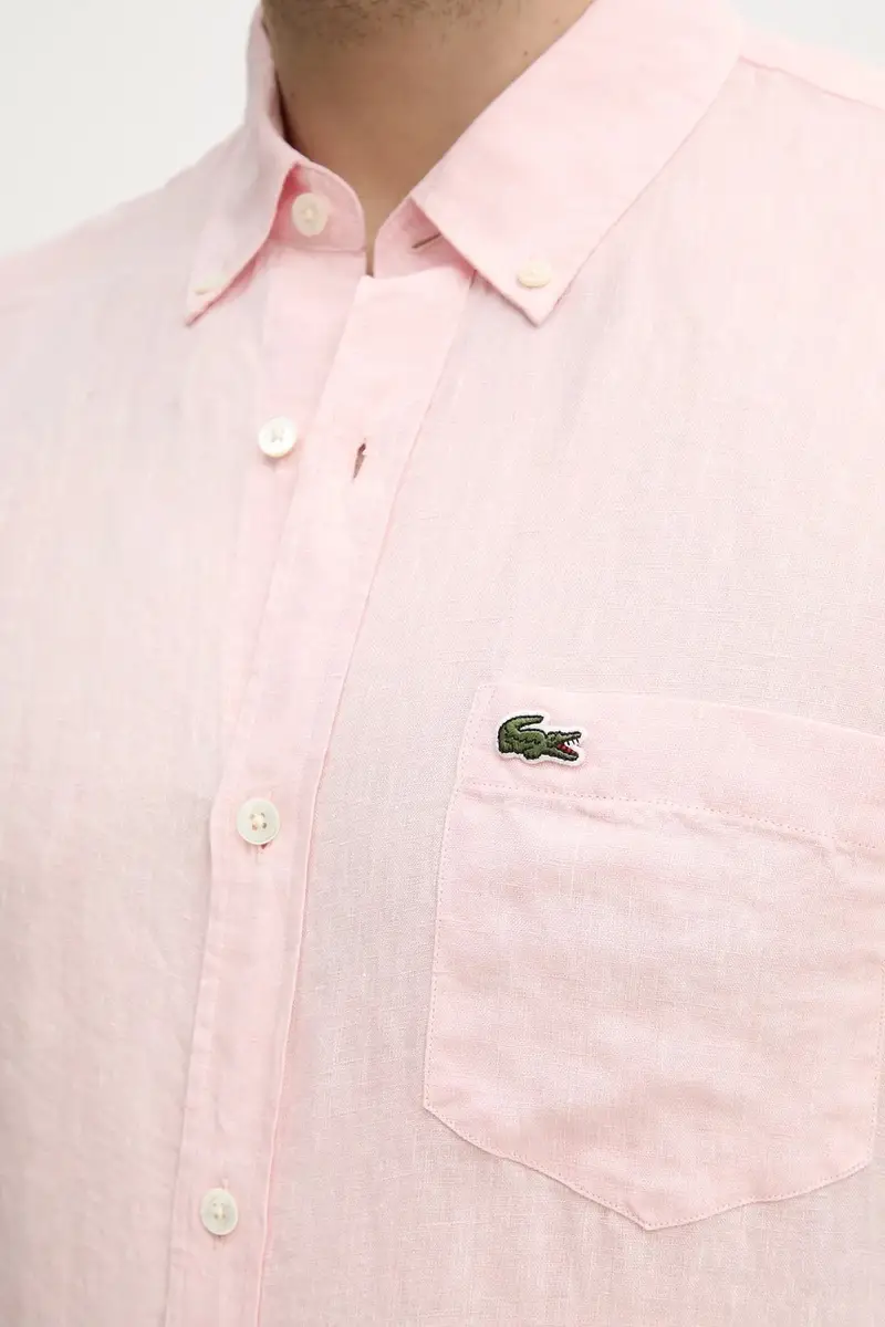 camicia di lino colore rosa miniatura 5