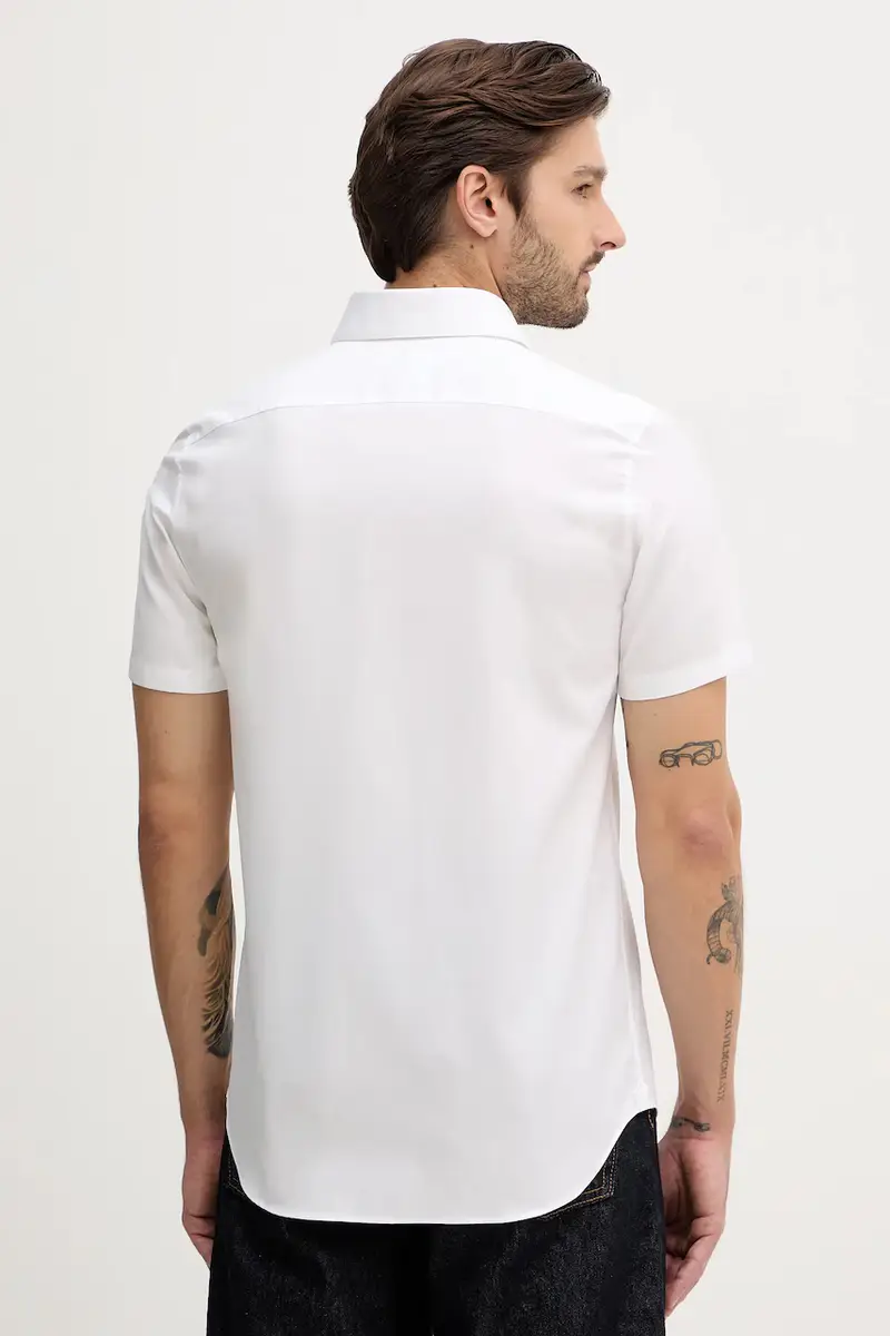 camicia in cotone Bianco miniatura 3