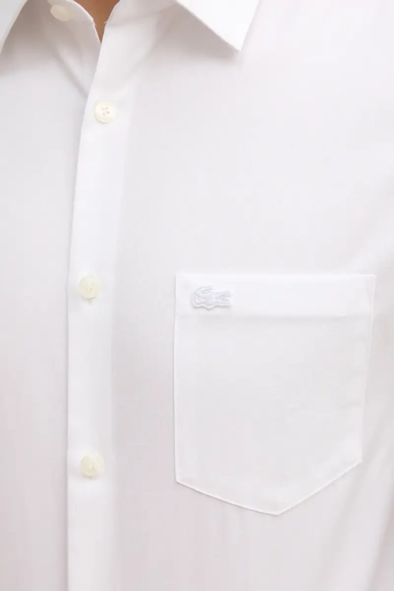 camicia in cotone Bianco miniatura 5
