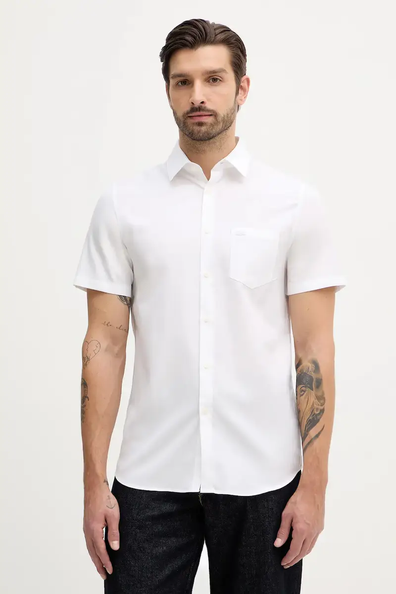 camicia in cotone Bianco