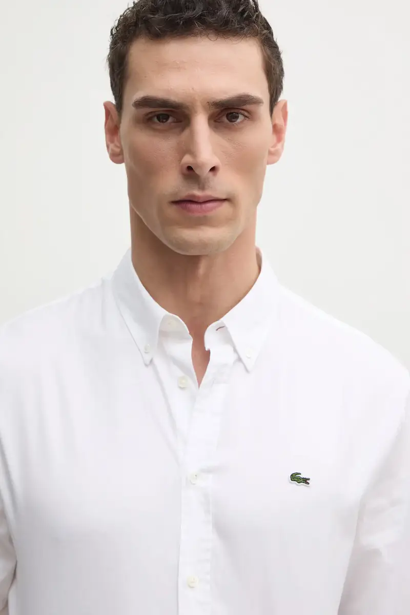 Lacoste Maglia in cotone bianco miniatura 4