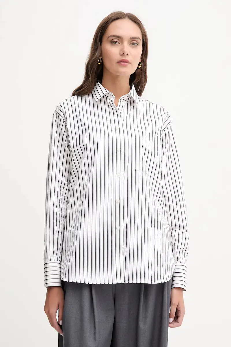 camicia in cotone donna colore verde CF0215 Bianco