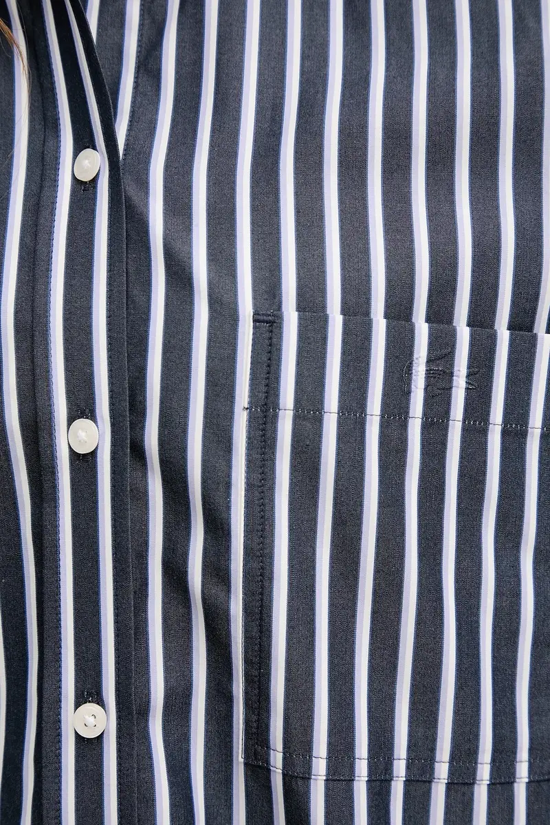 camicia in cotone donna colore verde CF0215 Blu navy miniatura 5