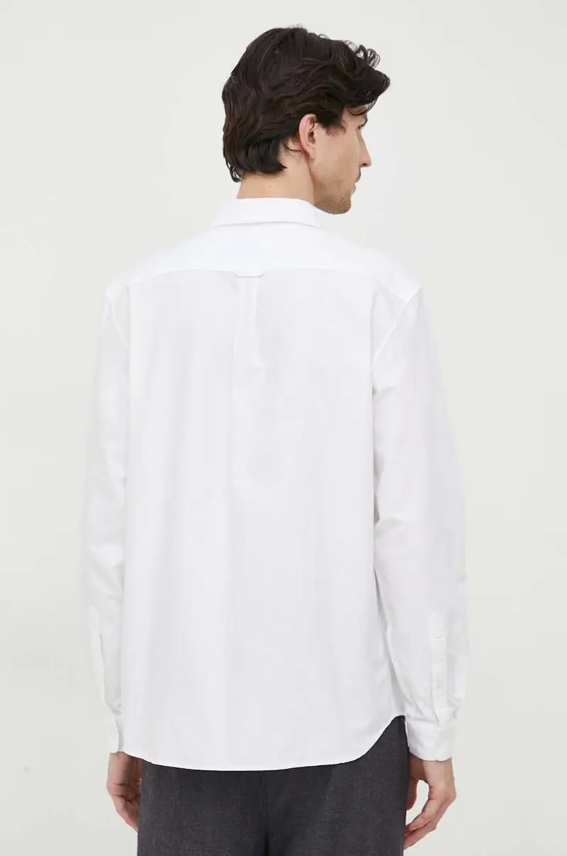 camicia in cotone uomo Bianco miniatura 3