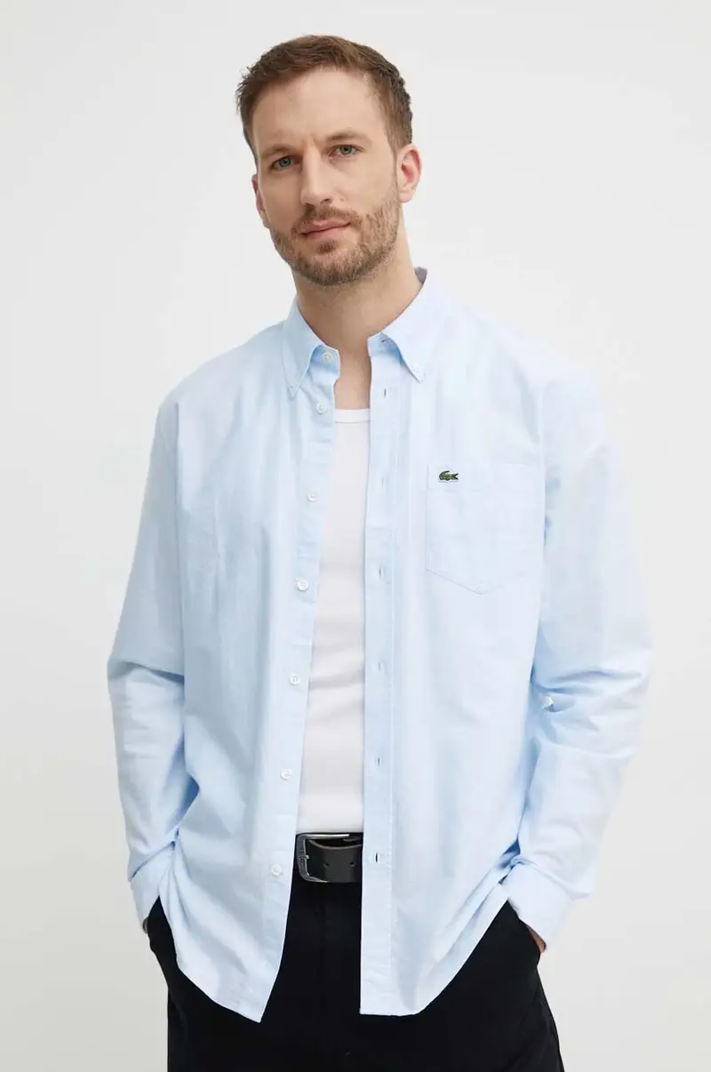 camicia in cotone uomo Blu