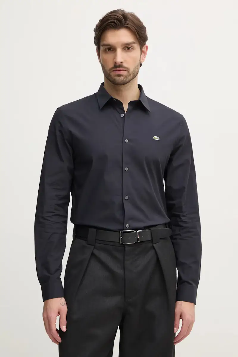 camicia in cotone uomo colore bianco CH5620 Blu navy