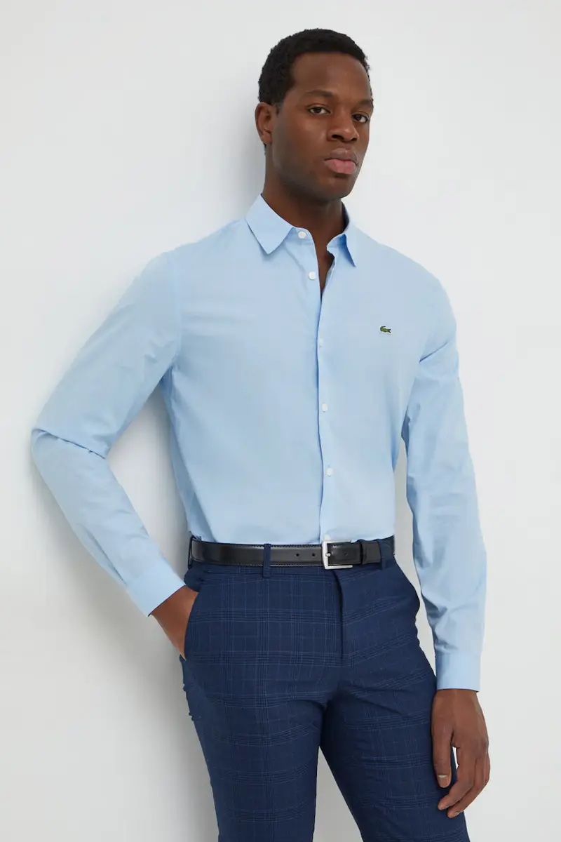 camicia in cotone uomo colore blu