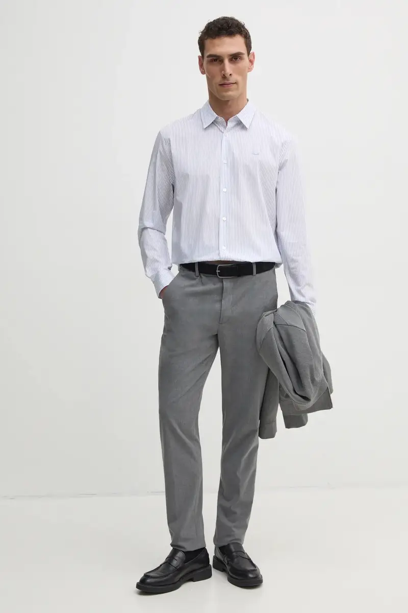 camicia in cotone uomo colore blu CH9087 miniatura 2