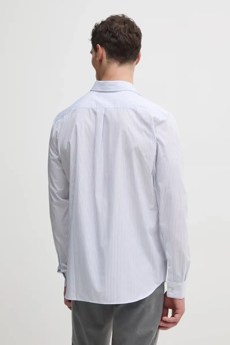 camicia in cotone uomo colore blu CH9087 miniatura 3