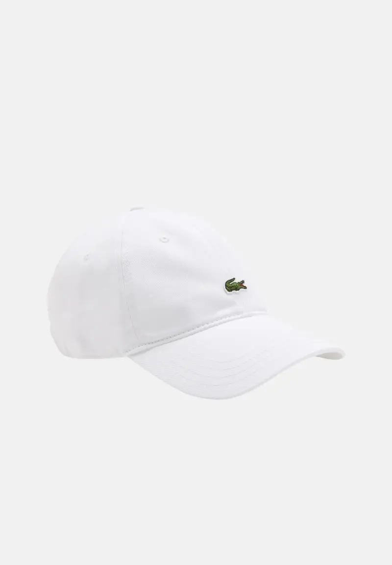 Cappello con visiera bianco per uomo e donna con patch logo coccodrillo