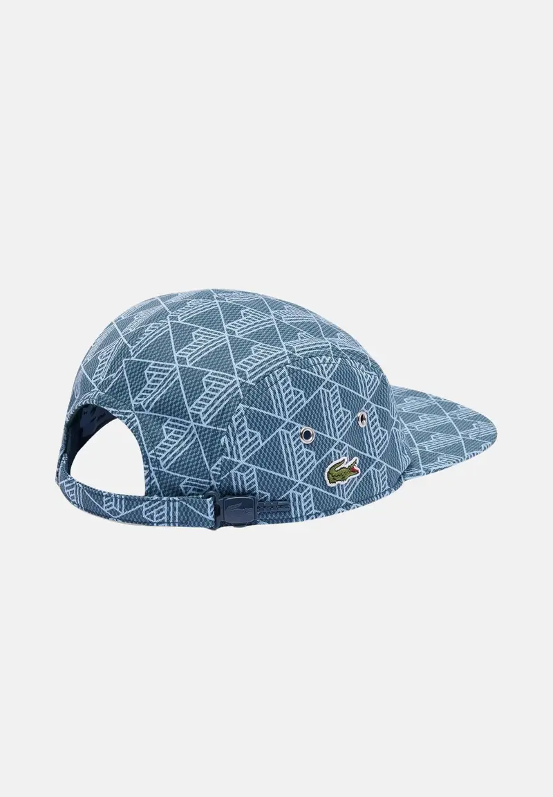 LACOSTE Cappello con visiera blu per uomo e donna caratterizzato da stampa monogram miniatura 2