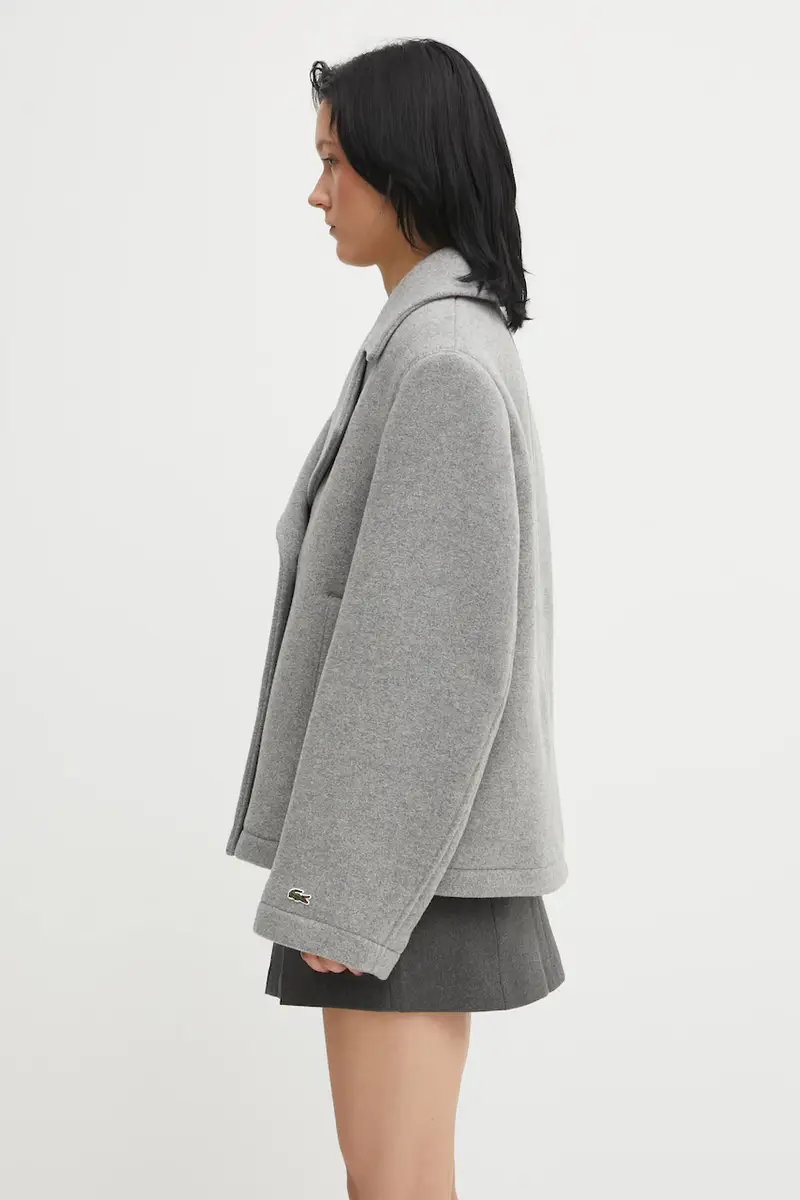 cappotto con lana colore grigio BF5309 miniatura 2