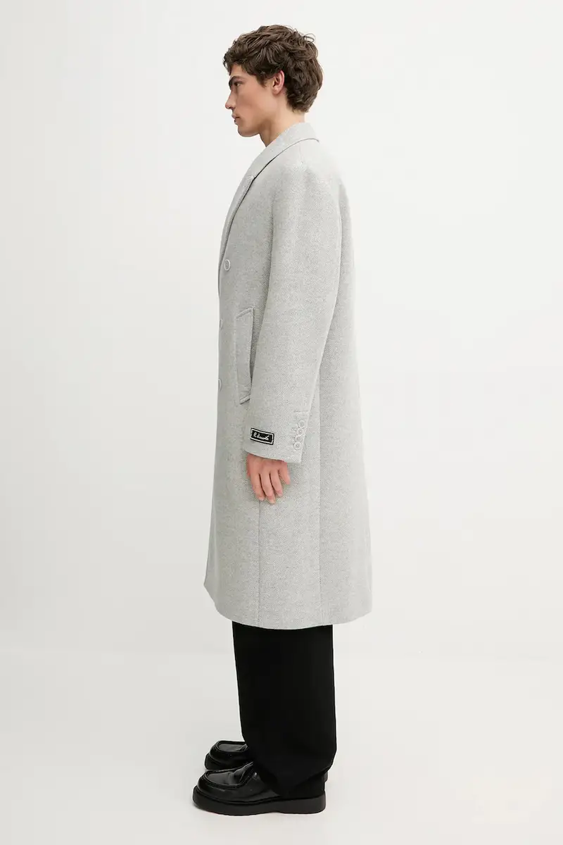cappotto con lana colore grigio BH5529 miniatura 2