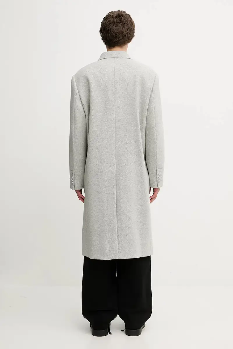 cappotto con lana colore grigio BH5529 miniatura 3