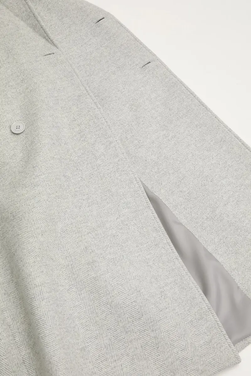 cappotto con lana colore grigio BH5529 miniatura 5