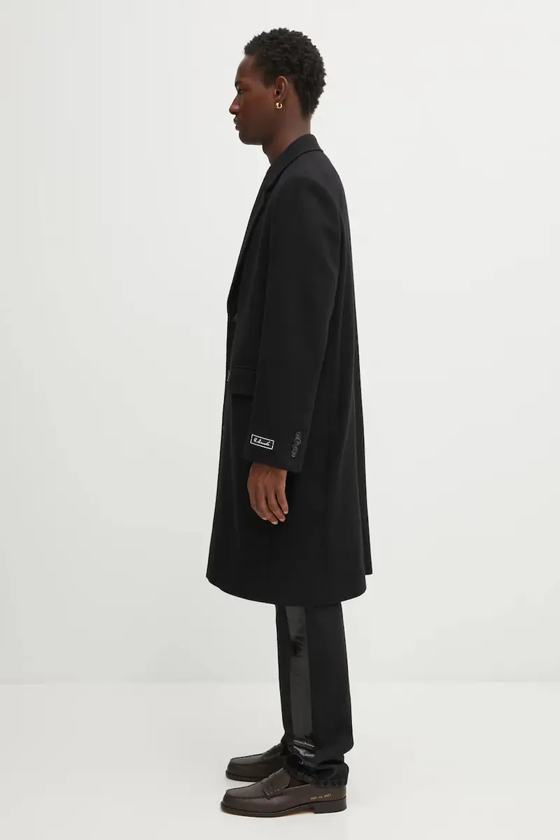 cappotto con lana colore nero BH5935 miniatura 2