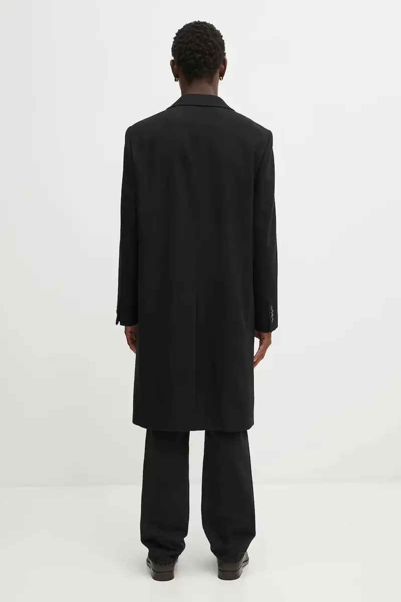 cappotto con lana colore nero BH5935 miniatura 3