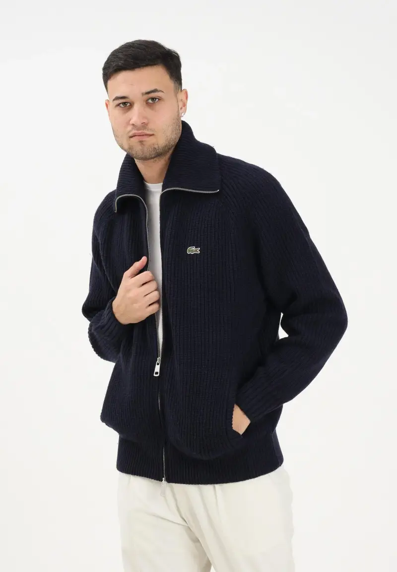 Lacoste Cardigan Uomo Blu 3817536 miniatura 2