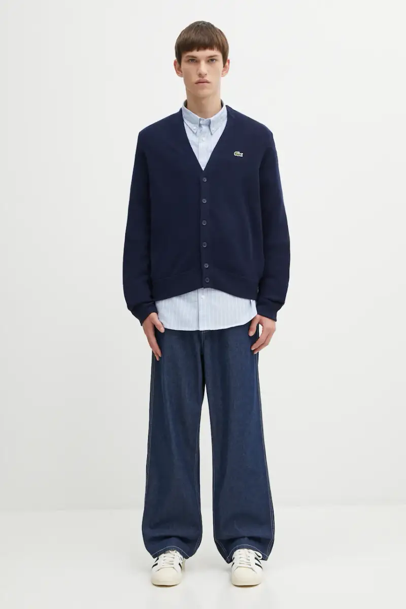 Lacoste Cardigan Uomo Blu 3121633 miniatura 5