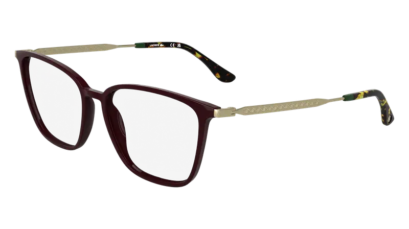 Lacoste Donna L2984 601 Montature da vista Bio-iniettato Bordeaux  Squadrata Normale