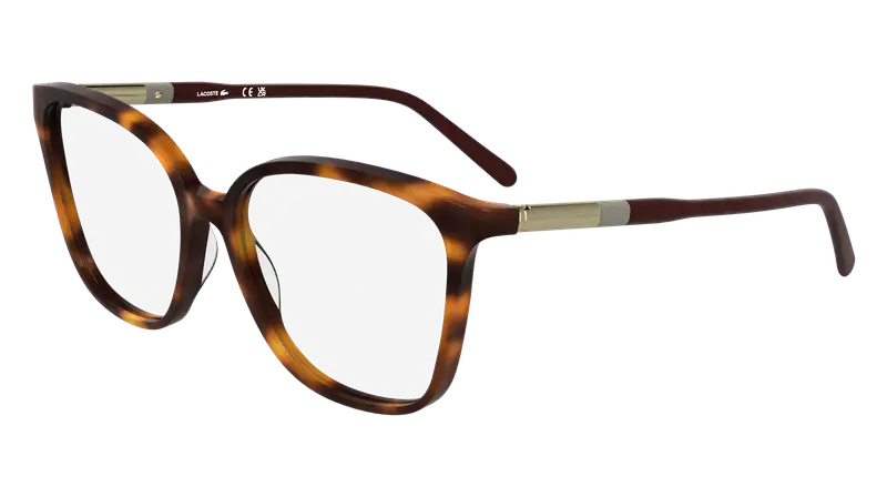 Lacoste Donna L2985 214 Montature da vista Acetato Havana Squadrata Normale