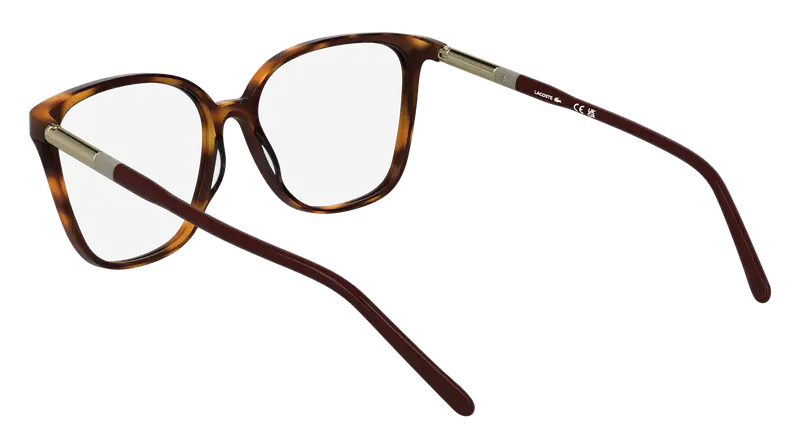 Lacoste Donna L2985 214 Montature da vista Acetato Havana Squadrata Normale miniatura 3