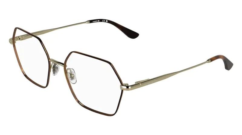 Donna Lacoste L2322 756 Montature da vista Metallo Oro Squadrata Normale