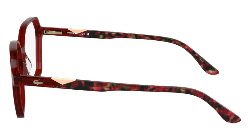Donna Lacoste L2988 615 Montature da vista Acetato Rosso Squadrata Normale miniatura 3