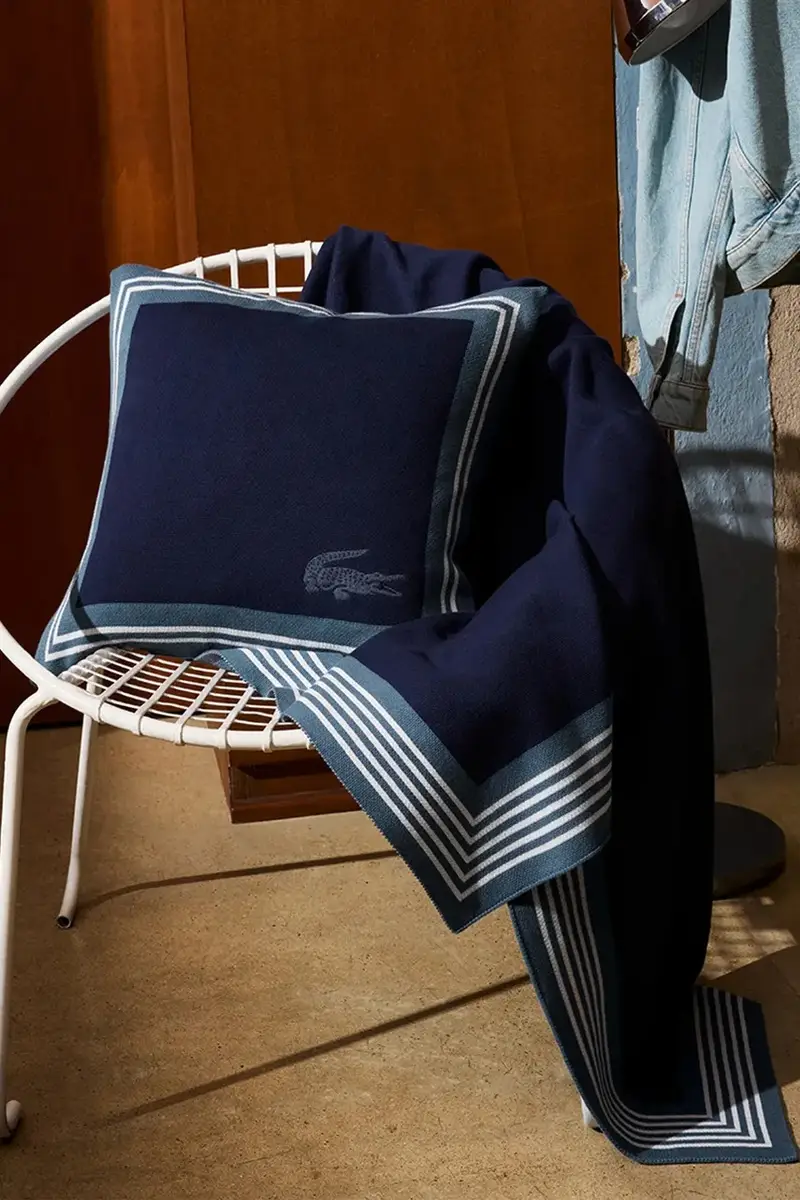 federa in cotone L FRAME Marine 45 x 45 cm colore blu navy miniatura 3