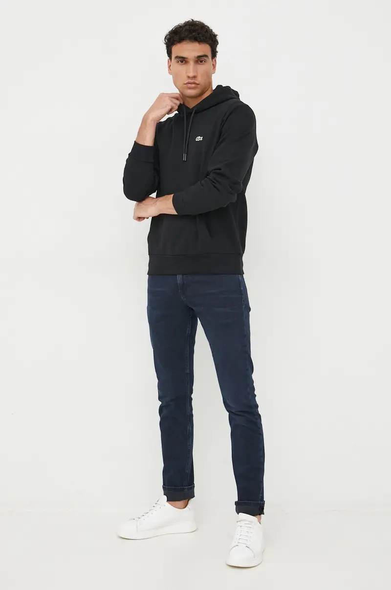 felpa colore nero con cappuccio miniatura 2