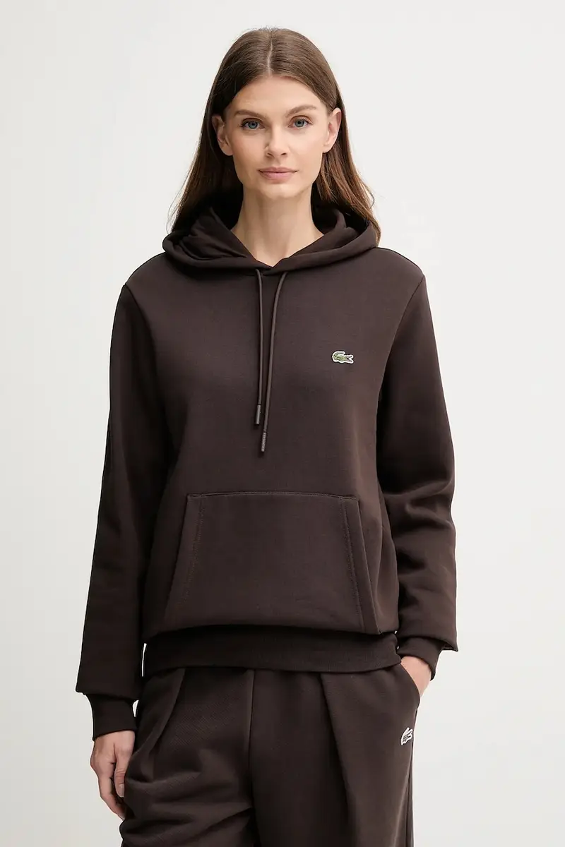 felpa colore nero con cappuccio SH9623 Marrone