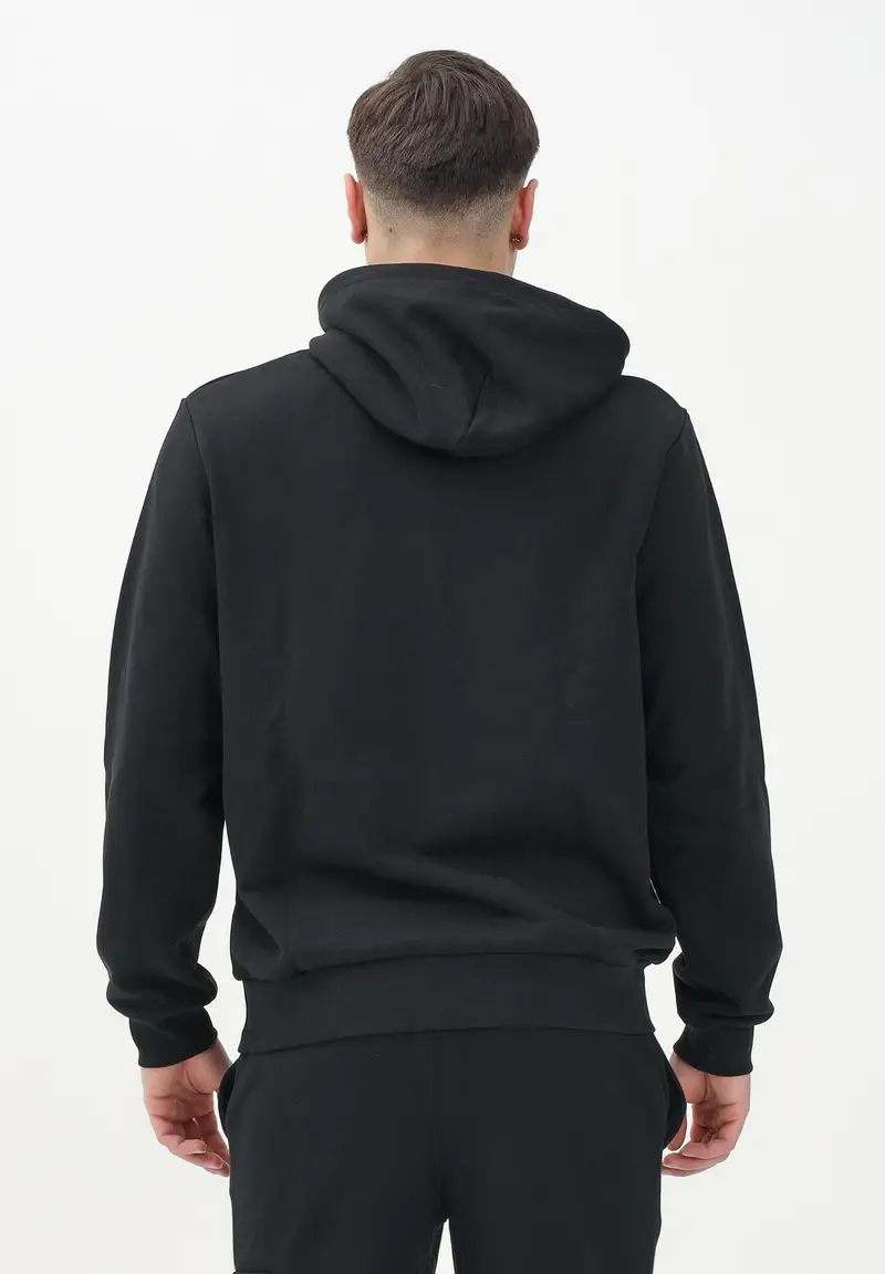 LACOSTE Felpa con cappuccio nera per uomo e donna rifinita da patch logo miniatura 2