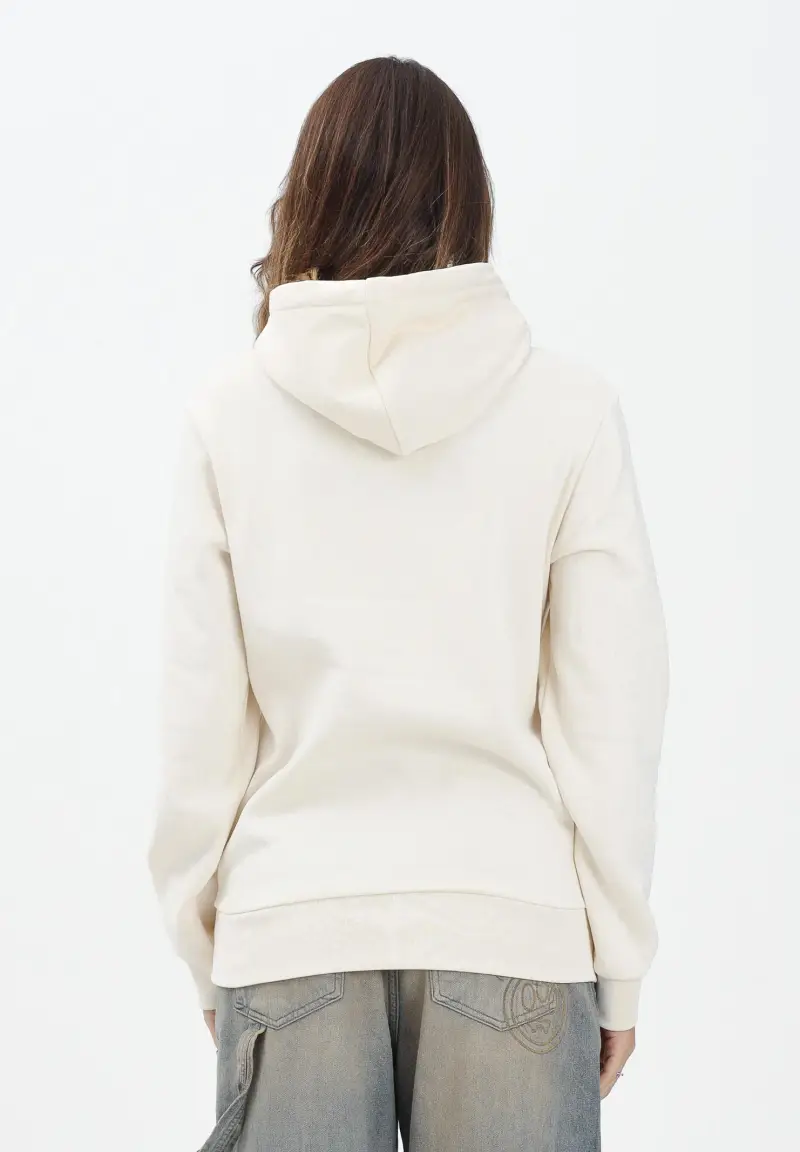 Felpa con cappuccio panna per uomo e donna miniatura 3