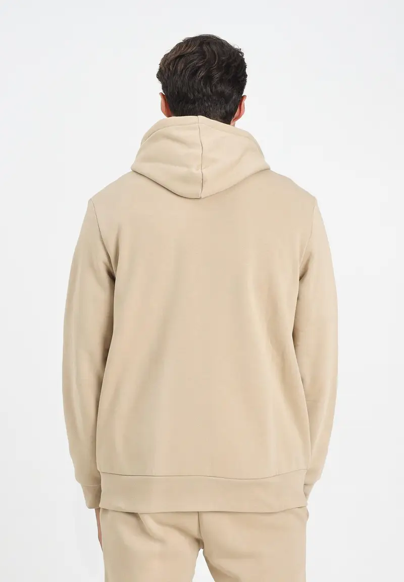 LACOSTE Felpa con zip beige per uomo e donna rifinita da ricamo coccodrillo miniatura 2