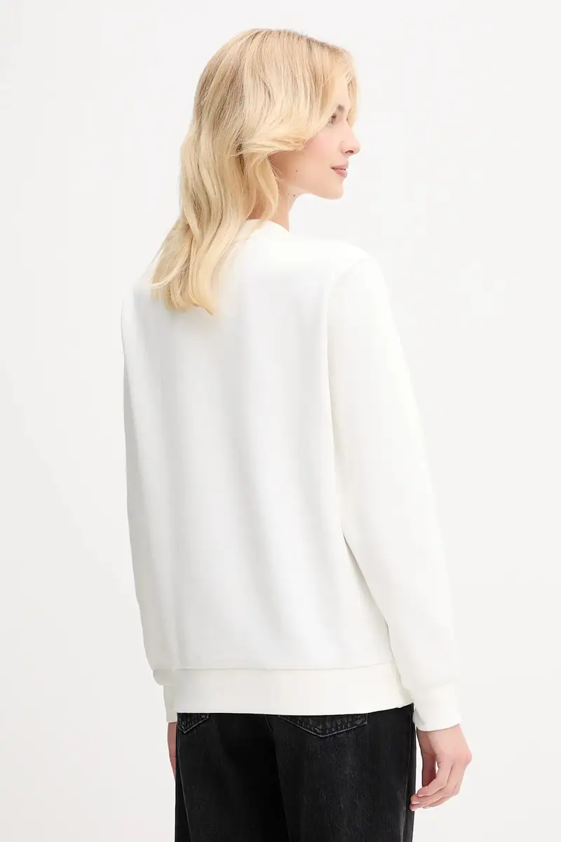 felpa donna colore beige con applicazione SF8006 miniatura 3