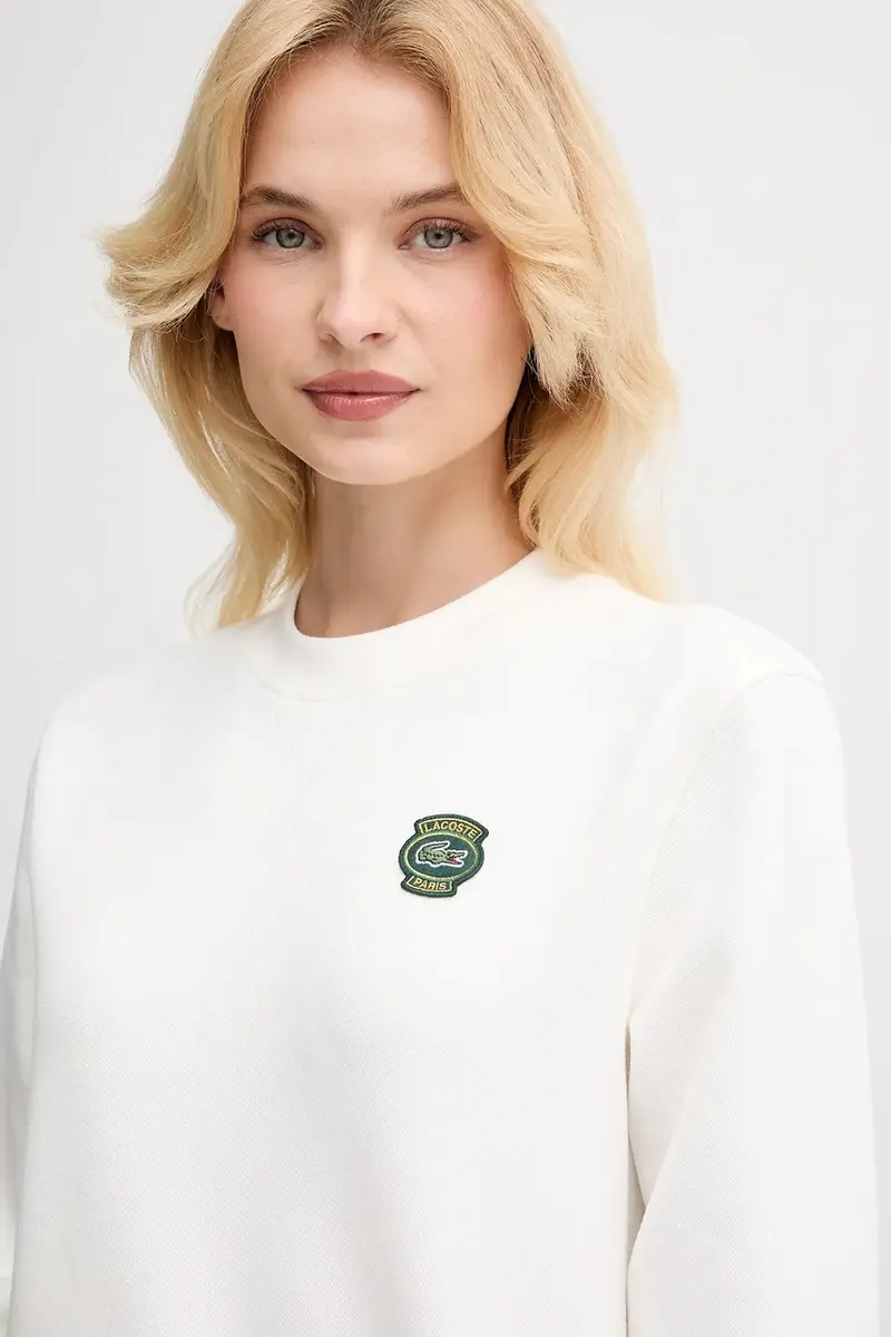 felpa donna colore beige con applicazione SF8006 miniatura 4