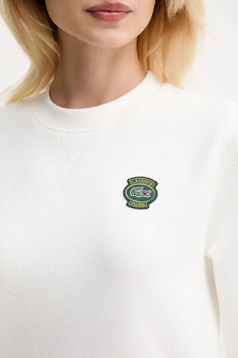 felpa donna colore beige con applicazione SF8006 miniatura 5