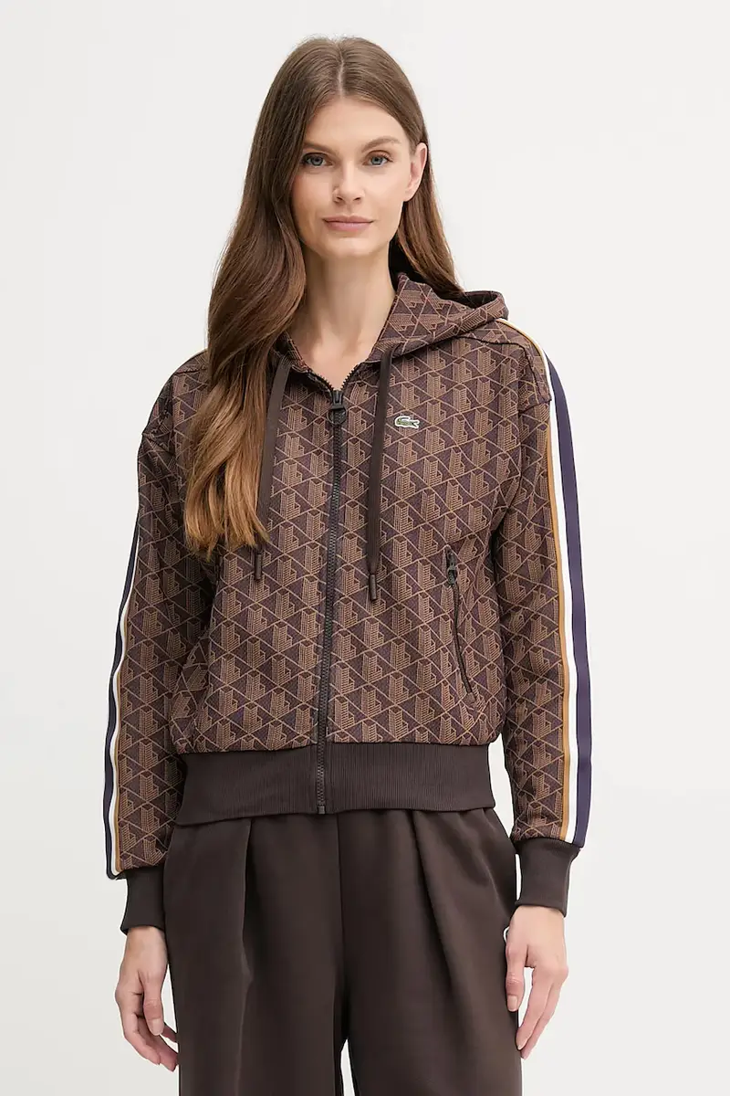 felpa donna colore blu con cappuccio SF7606 Marrone