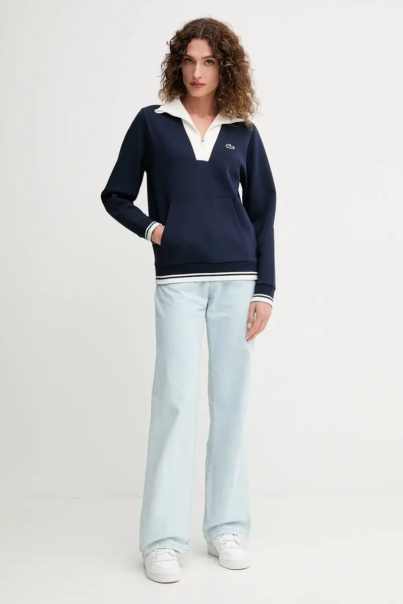 felpa donna colore blu navy con applicazione SF8634 miniatura 2