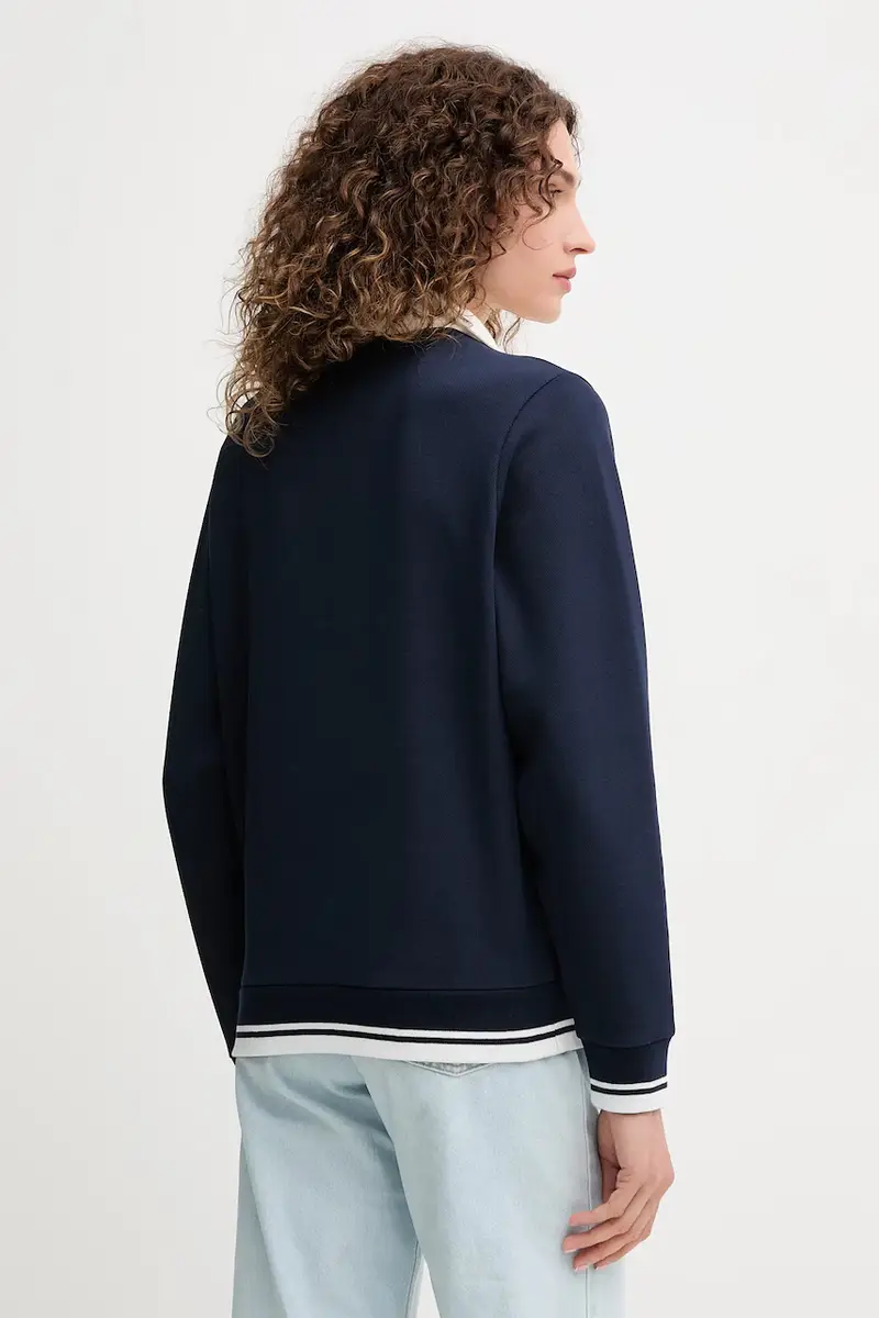 felpa donna colore blu navy con applicazione SF8634 miniatura 3