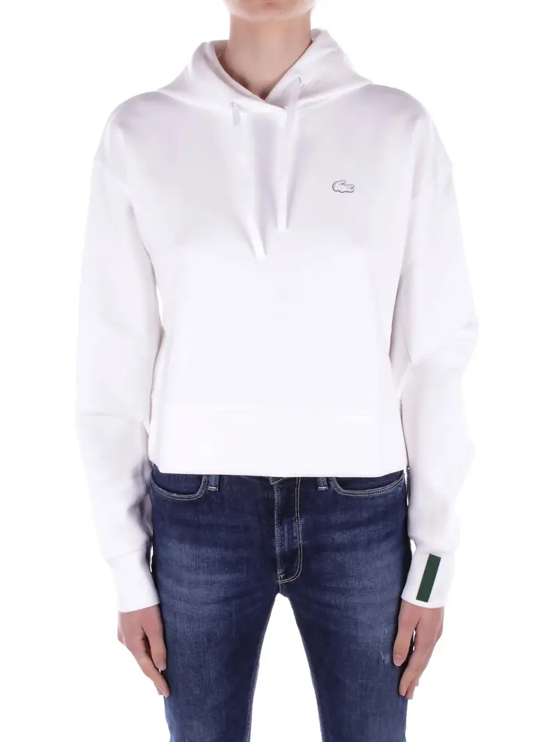 Felpa Donna LACOSTE Bianco Sweatshirt