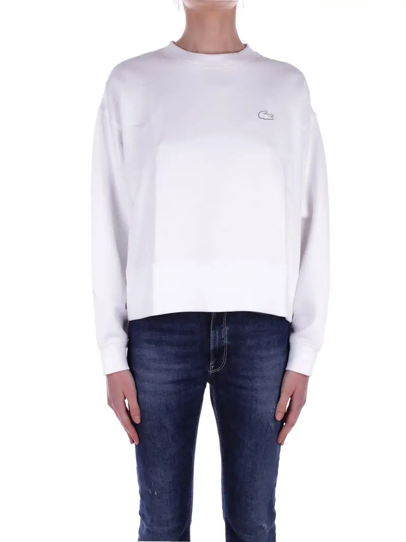 Felpa Donna LACOSTE Bianco Sweatshirt