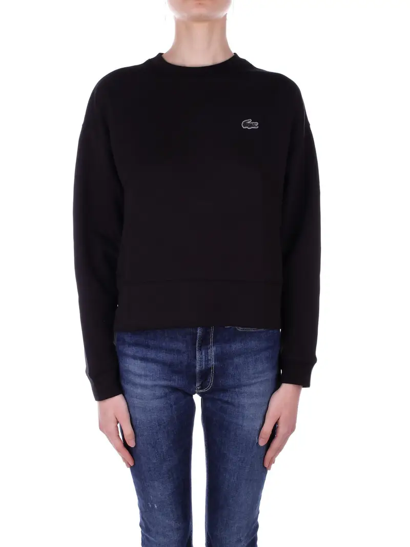 Felpa Donna LACOSTE Nero Sweatshirt